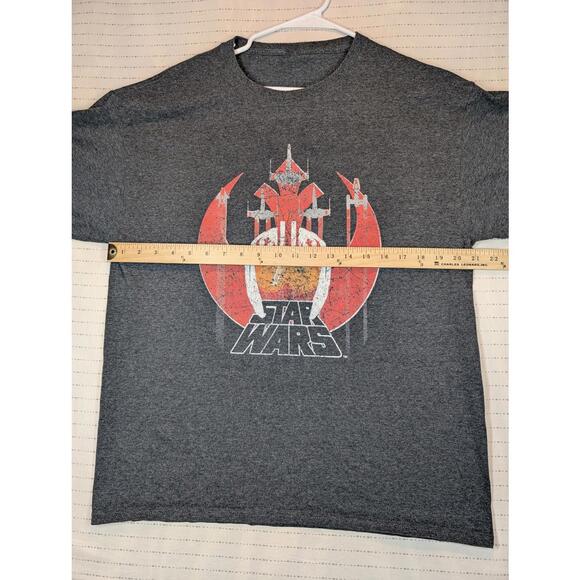 Star Wars X Wing Fighter Distressed Graphic T Shirt Movie Tee Mens Medium - Picture 5 of 6